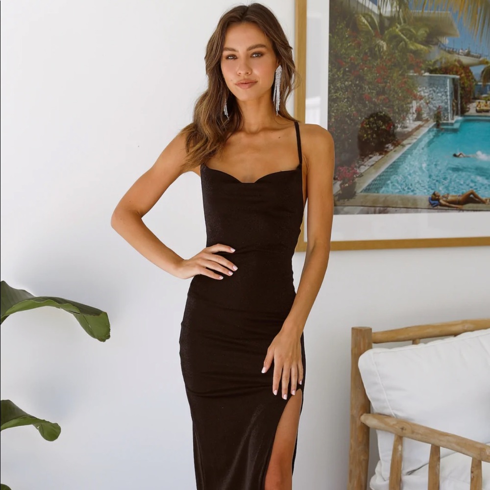 Hello Molly Long Dress Open Back